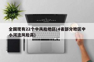全国现有22个中风险地区(4省部分地区中小河流风险高)